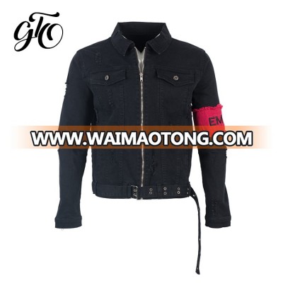 MEN JEAN JACKET OEM AUTUMN WINTER JACKET MENS ELASTIC STRETCH JEAN JACKET